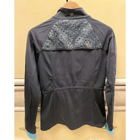 ATHLETA GREY DIPSEA WATER RESISTANT RUNNING SPORTS ATHLETIC JACKET WOMENS M - Picture 2 of 8